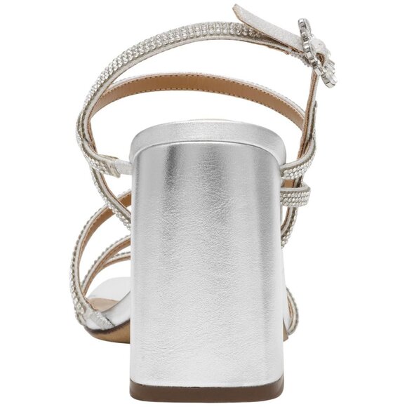 Wild Pair Womens Vinii Strappy Sandals 10020644600 Silver Bling Gray 6M - Picture 9 of 11